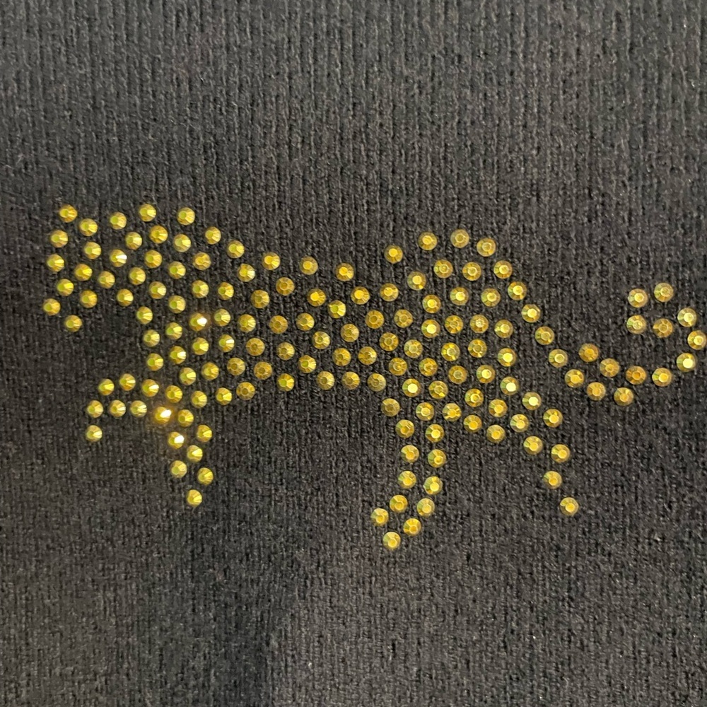 LIV Milano Black Sweater with Gold Leopard Design - Picture 5 of 10